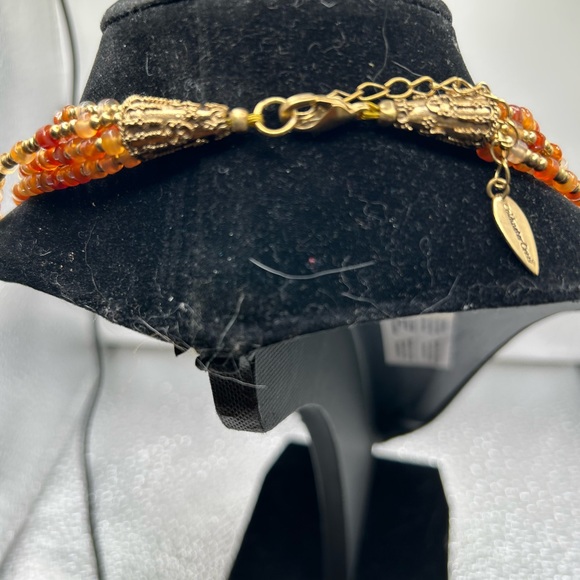 NWOT cold Water Creek - Multi-layer Beaded Orange and yellow beaded Necklace. - Picture 4 of 4